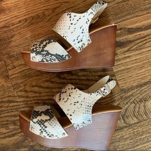 Madden Girl Snake Print Wedges